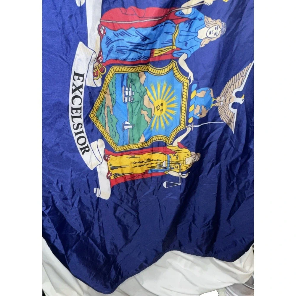 Perma-Nyl New York State Flag 3 ft x 5 ft 100% Nylon Made in USA NWOT